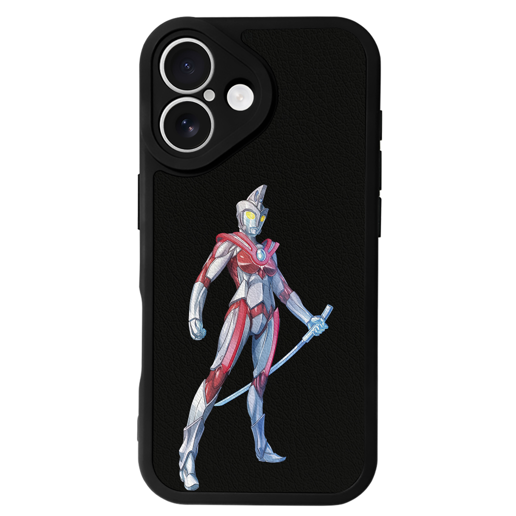 （画像用） ウルトラマン Ultraman 【iPhone 16シリーズ対応】シリコンスマホケース（レザー調） 材質：シリコン